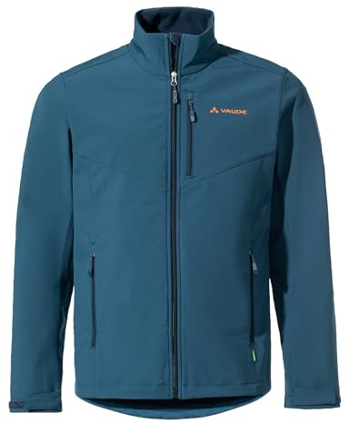 VAUDE Herren Softshell Cyclone Jacket VI, winddicht, atmungsaktiv, wasserabweisend und warm, baltic sea uni, XL