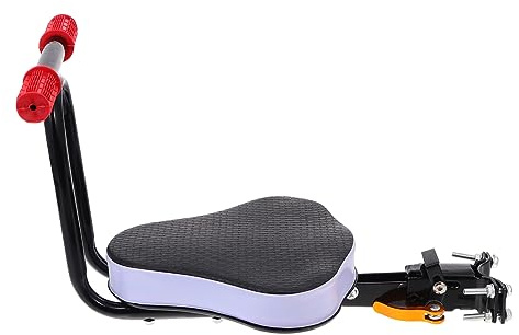 Anneome Seggiolino per Bicicletta Elettrica per Ragazzi con Schienale, Facile da Installare, Imbottitura Confortevole in Spugna e Struttura in Metallo al Carbonio, per Passeggiate Sicure
