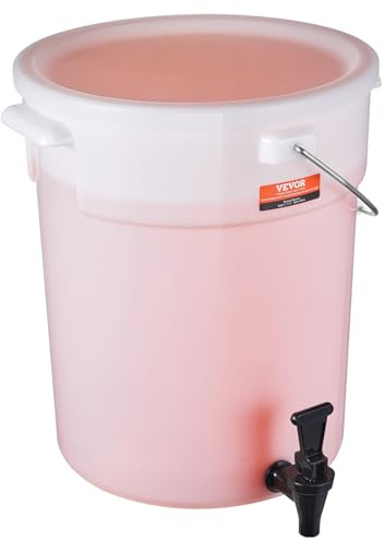 VEVOR Distributeur de Boissons Grande Capacité de 19 L, Fontaine à Eau avec Robinet et Couvercle, en Plastique, Distribution de Jus Limonade Thé Glacé, pour Restaurants, Hôtels, Cafés, Soirées