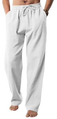 Generisch Tai Chi Hosen Hosen Für Kampfsport Taiji Kung Fu Unisex Damen Herren Freizeithose Weite Beine aus Unisex Kung Fu und Tai Chi Hose Kostüm aus Baumwolle und Leinen,Schwarz,M