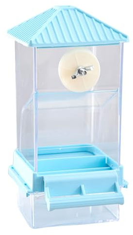 Distributeur automatique de nourriture transparent pour perroquets avec grande capacité