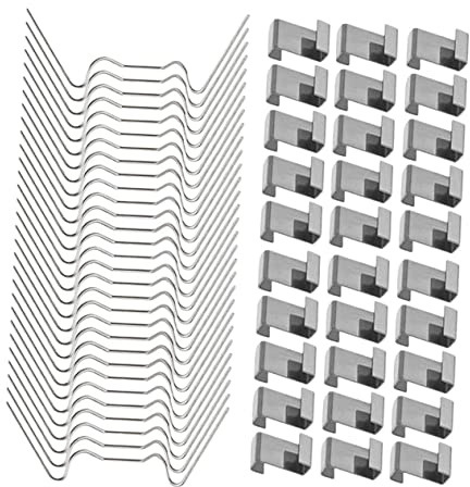 SUPVOX 100 Piezas Clips para Invernadero de Inoxidable Resistentes la Corrosión de Clips W y Z para Fijación de Paneles de Vidrio Accesorios Duraderos para Reparación de Invernadero