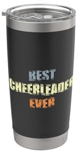 Cheerleader Appassionata di cheerleading Bicchiere termico in acciaio inox doppia parete