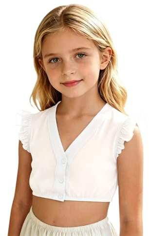Chemise Fille Oktoberfest Blanche Blouse pour Fille Style Bavarois Chic