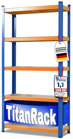 Floordirekt - Estantería para cargas pesadas - | 6 colores | – Estantería para sótano, estantería de almacén, estantería con estructura de acero, soporta hasta 875 kg, 5 estantes ajustables (180 x 120