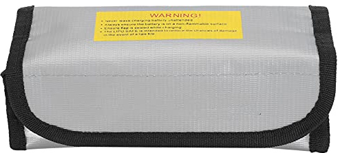 01 Lithium Battery Safe Bag, Fire Retardant LiPo Battery Bag Fireproof Materials Highly Explosion‑Proof Safety for Various Aircraft Batteries for Outdoor