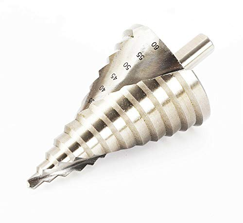 HSS Stufenbohrer,Acesunny Konusbohrer Senker Stufenbohrer 6-60mm Kobaltkegel Bohrwerkzeug Lochschneiden Dreiecksgriff Metall Schälbohrersatz für Edelstahl Metall Holz Kunststoff