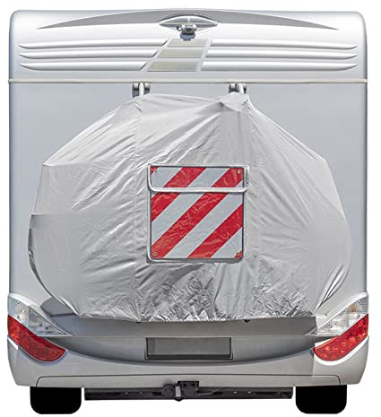 APT Set Fahrradschutzhülle XL für 2 Fahrräder Sichttasche + Warntafel Reflektoren Fahrradabdeckung Heckträger Fahrradträger Wohnmobil Wohnwagen Anhänger Camping