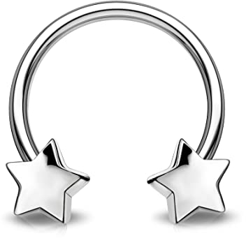 OUFER Body Piercing Helix Piercings Ohrringe Ring Hoop Bar 16G 316L Chirurgenstahl Daith Rook Tragus Ohrring Creolen Stern Septum Ring Piercing Schmuck