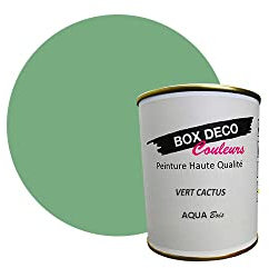CAJA DECO COLORES Pintura madera interior exterior a base de acrílico con aspecto aterciopelado Aqua Madera - 750 ml, Verde Cactus