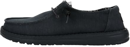 HEYDUDE - Wendy Stretch Canvas Damen - Slip-On Flache Schuhe - Ballerinas, Black/Black, 39 EU