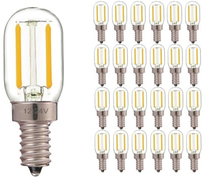 DC AC 12V 24V E14 LED-lampa T22 1W lågspänningsrörformig glödlampa E12 Kandelaber LED-lampa RV Lokomotiv Rumsbelysning (Color : E14, Size : 5PCS_DC 24V_1W)