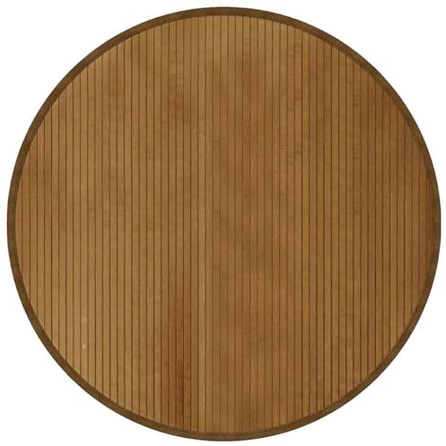 vidaXL Alfombra Redonda bambú marrón 100 cm, Alfombra de área, Alfombra de Sala de Estar, Alfombra de Cocina, Alfombra de Piso, Alfombra de Dormitorio
