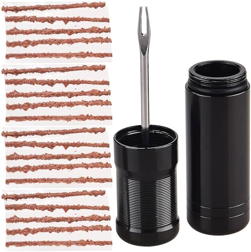 ANBOO Tubeless Fahrradreifen-Reparaturset, Fahrrad Reparaturset, Tubeless Repair Kit, Reifen Reparaturset, Schlauchloses Reifenpannen-Reparaturset Mit 20 Tubeless-Flicken für MTB