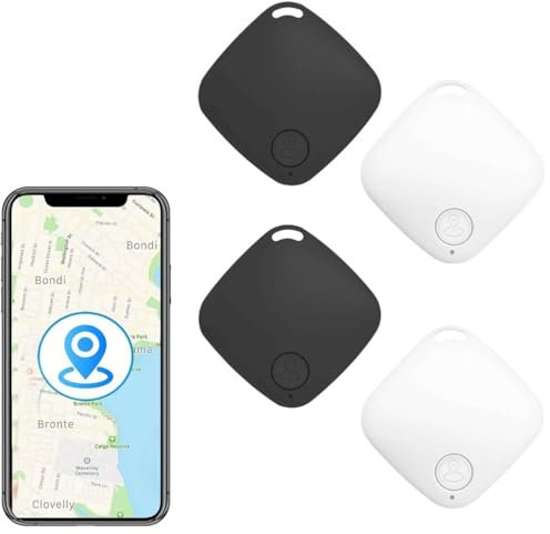 4 buscadores de llaves, buscadores de artículos Bluetooth, localizador inteligente de artículos con recordatorio de alarma antipérdida, etiqueta de localización de artículos compatible con Android e