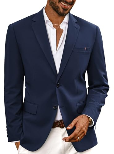 PJ PAUL JONES Veste Blazer pour Hommes – Blazer Décontracté Élégant – Col à Revers en Encoche – Vestes de Costume Légères – Manteaux de Sport, indigo, XXL