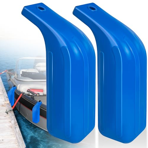 JYINCPED Low Freeboard Boat Fenders,Bass Boat Bumpers for Docking,Bass Boat Fenders for Docking Bass Boat/Ski Boat/Bay Boat/Jon Boat, Protect Top Gunwale and Side, 5 x 16, Heavy-Duty Vinyl,Blue