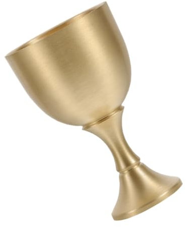 CONGARTENO Calice Vintage Gobelet Laiton Pour Vin Médiéval Gobelet Église Verre Rétro Coupe Autel Calice Pour Première Communion