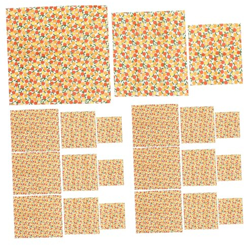 Ciieeo 3 pezzi Pellicole Alimentari Riutilizzabili Cera Api Antigrezzo e Resistenti All Olio per Conservazione Cibo Casa e Ristoranti S con Design Frutta