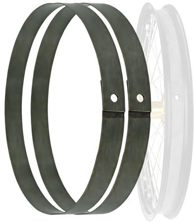 Fälgremsor för motorcykel, kraftig gummifälgtejp med förborrad ventilstjälk hål ekrar nippel punkteringsskydd för off-road-motorcyklar och gatummotorcyklar (48 cm hjul – 48 cm x 25 mm fälgremsa)