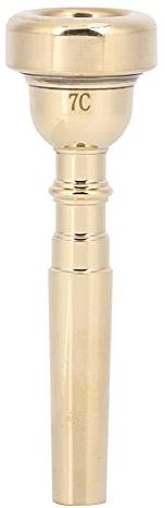 Aramox Ensemble d'embouts de Trompette en Laiton doré 3C pour Trompette en Sib, Surface Lisse, Voix Claire et Douce pour Débutants, étudiants et Joueurs Professionnels (7 or C)