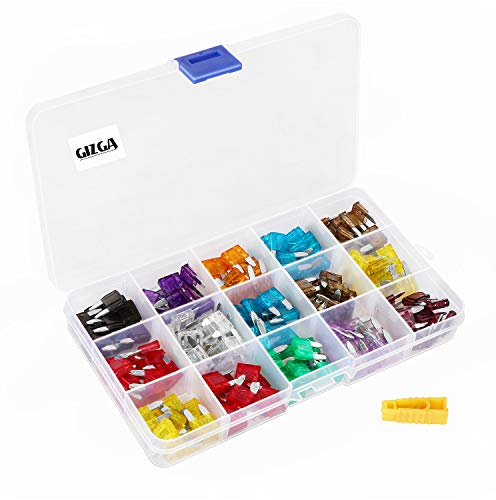 GIZGA 150 Stück Mini Auto Sicherungen KFZ Sicherungen Set Flachsicherungen 2A 3A 5A 7.5A 10A 15A 20A 25A 30A 35A 40A