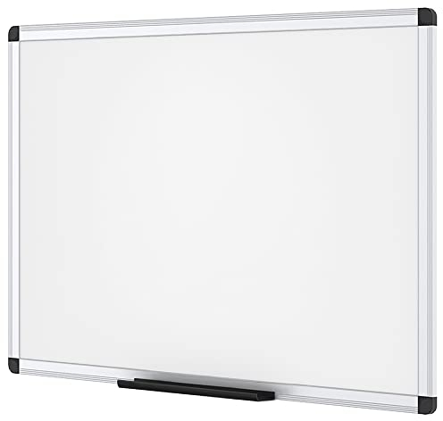 VIZ-PRO Dry Erase Board/Magnetic White Board, 48 X 32 Inches, Silver Aluminium Frame