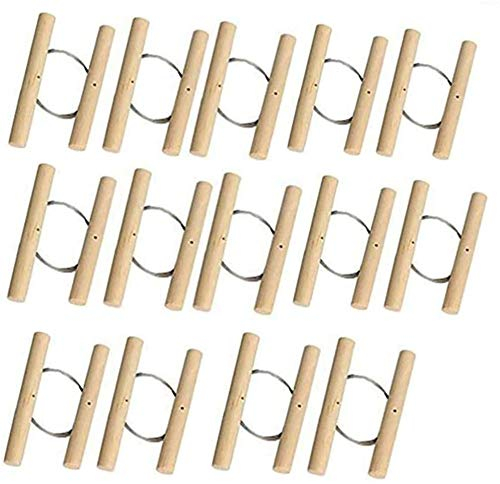 Peerless Lot de 12 coupe-fils en argile avec manche en bois facile à utiliser pour le fromage, la pâte à modeler, la boue, la poterie, l'argile en céramique, la coupe de poterie, les fournitures