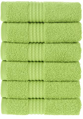 MAURAHOME Luxus Gästehandtücher Set 100% Baumwolle, Hotel & Spa Qualität, 6 Große Gästehandtücher 30X50, Schnell Trocknende Frottiertücher, Weich, Plüschig und Stark Saugfähig