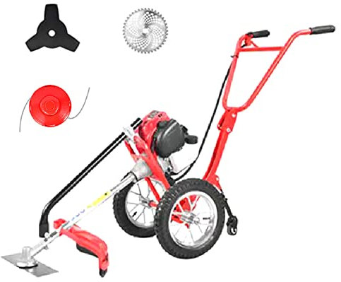 BDCXUX Cortacésped de Gasolina, cortacésped doméstico con Motor de 4 Tiempos, desmalezador pequeño Multifuncional para Cortar césped y jardín
