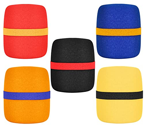 Filtro Anti-pop, Copertura per Microfono Ad Anello Colorato Addensato da 5 Pezzi Copertura in Spugna per Microfono Parabrezza per Microfono Portatile