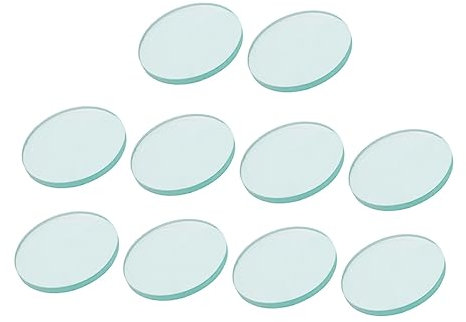 ULTECHNOVO 10pezzi Lastra Di Vetro Trasparente Lastre Di Vetro Per Contatori Dell'acqua Per Indicatori Dell'acqua Rotondi Resistente e Pratico