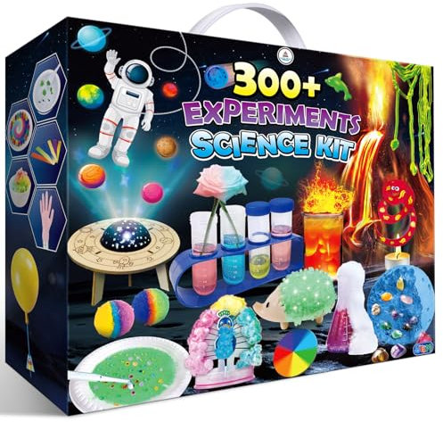 UNGLINGA 300+ Experimente Kit für Kinder, Chemiebaukasten Experimentierkästen Chemie-Set Wissenschaft Projekt Mint Aktivitäten Spielzeug Geschenke für Jungen Mädchen