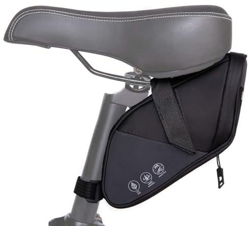 Sacoche de selle de vélo étanche avec bandes réfléchissantes – Sac de selle durable pour vélo de montagne, de route et de plage | Espace de rangement réglable de 1 l à 1,5 l | Accessoires de sécurité