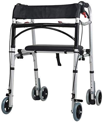Deambulatori Ausili Per La Mobilità Rollator Rollator Pieghevole Rollator Rollator Leggero Da Passeggio Con Sedile, Telaio Per Deambulazione Rollator Altezza Regolabile Installazione Gratuit
