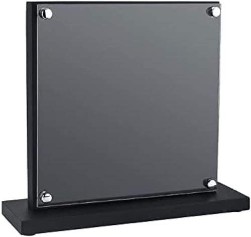 Ceppo Portacoltelli Magnetico, Portacoltelli Nero in Legno Naturale Supporto Magnetico per Coltelli A Doppio Lato con Scudo di Protezione in Acrilico Trasparente, Grande capacità E più Sicu