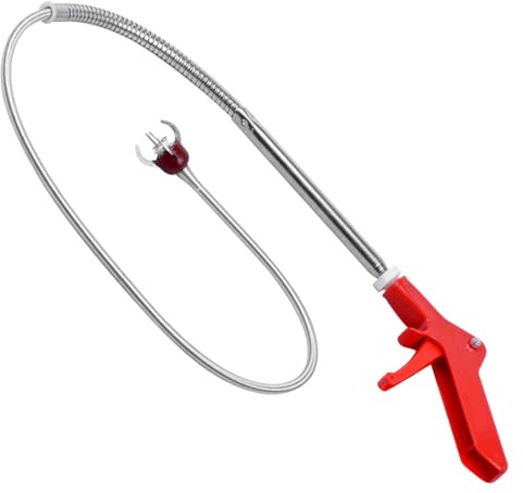 Veemoon Outil de Débouchage de Canalisation Télescopique 18 M Pince Flexible à 4 Griffes Outil de Récupération pour Toilettes et Évier Nettoyage Précis des Conduits et Siphons Adapté