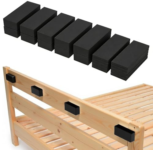 20 PCS Furniture Wall Protectors, EVA Foam Headboard Stoppers for Wall, 10Pcs (15mm Thick) + 10Pcs (5mm Thick) Couch Walls Protector, EVA Foam Anti Vibration Furniture Pads for Walls, Black