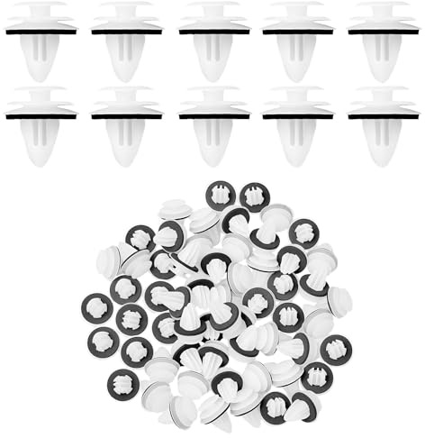 Stalora 60 Pièces Universal Retenue Vehicle Clips Rivets en Plastique, Kit de Réparation Carrosserie pour Panneaux de Portes, Pare-chocs et Garniture