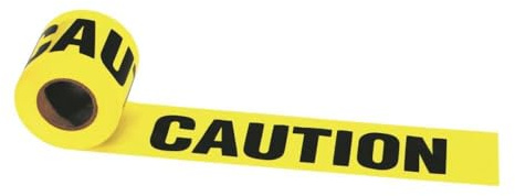 IRWIN Tools STRAIT-LINE 66200 Barrier Tape Roll, CAUTION, 3-inch by 300-foot (66200)