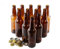 GOLDBEARUK Bouteilles de bière en verre brun avec bouchon dorés - Paquet de 12 - Homebrew (330 ml)