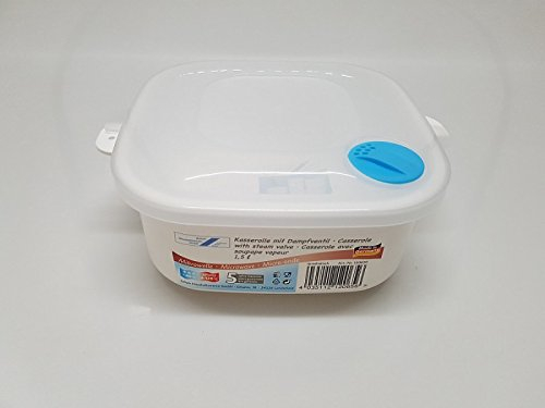 Chriluka Mikrowellenteller Kasserolle Mikrowellengeschirr m Dampfventil Deckel für Mikrowelle 1,5 Liter quadratisch Erhitzen Einfrieren
