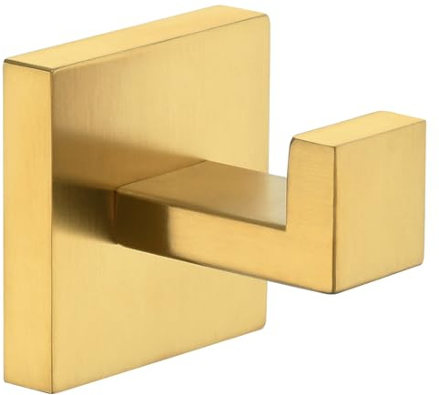 Angle Simple Brushed Dark Gold Towel Hook, Coat Robe Holder for Bathroom