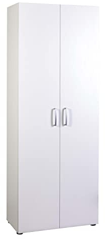 Composad | Mobile armadio della Linea FACILE con 2 Ante, Mobile Contenitore Salvaspazio, (LxAxP) 69,40x181x36 cm, Colore Bianco, per Ingresso, Ripostiglio, Made in Italy