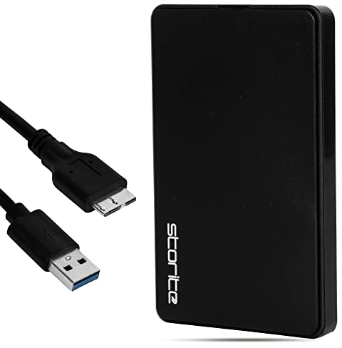Storite External Hard Drive 120GB HDD USB3.0 Ultrafast Slim Data storage and Backup drive, Storage Expansion - Portable Hard Drive Compatible for Laptop, PC, Mac, Android, Gaming Console (Black)