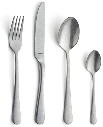 Amefa AUSTIN VINTAGE Besteck Set, Besteck für 6 Personen, 24-teilig, 18/10 Edelstahl, 13/0 Klingenstahl, rostfrei & mattiert, Essbesteck, Tafelbesteck