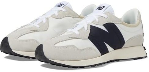New Balance Kid's 327 V1 Sneaker, Silver Birch/Black, 6 Big Kid