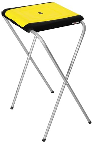 KOTARBAU® Support pour sac poubelle à 1 compartiment - 33 x 45 x 85 cm - Jaune - En métal et plastique