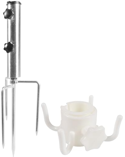 Erdspieß Sonnenschirm,Rasendorn für Sonnenschirm,Abnehmbar Einstellbar Robuster Bodenanker,Rasendorn Sonnenschirmständer Sonnenschirmhalter,Schirmständer Strand für Strand Gras Sand Gartenschirm