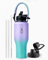 Thermobecher mit StrohhalmEdelstahl, Trebo Thermobecher 1l Kaffeebecher to go 40oz mit Strohhalm Tragbare Autobecher Becher Tumbler Kaffeetasse für Heißer und Kalter, Zuckerwatte